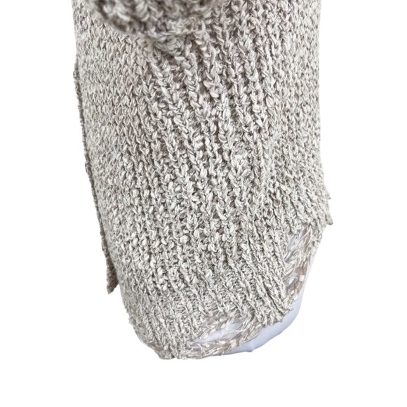 BKE Shaker Stitch Oversized Distressed Cardigan Sweater Tan Beige Size Small - Picture 6 of 11